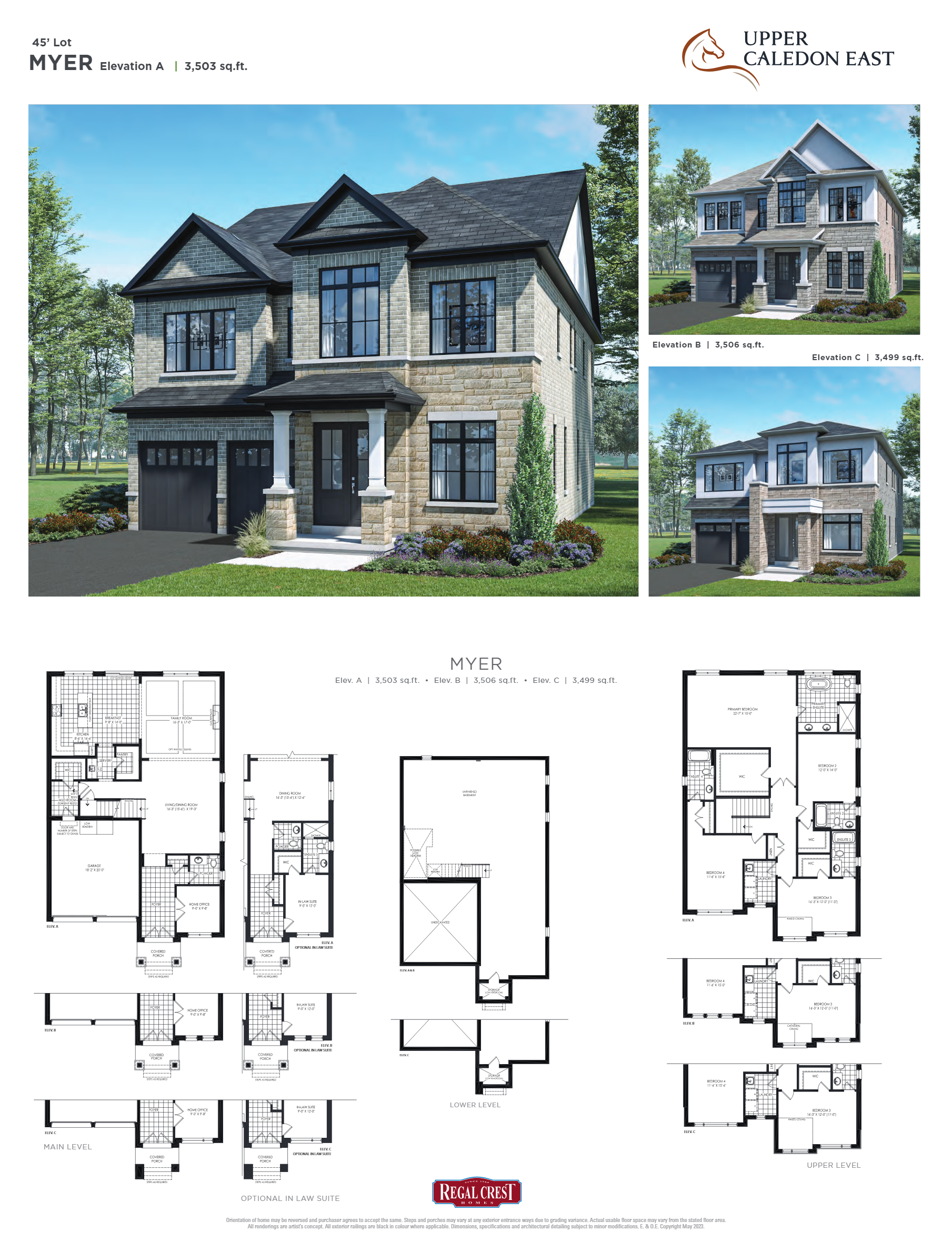 Myer - Elev. A floor plan