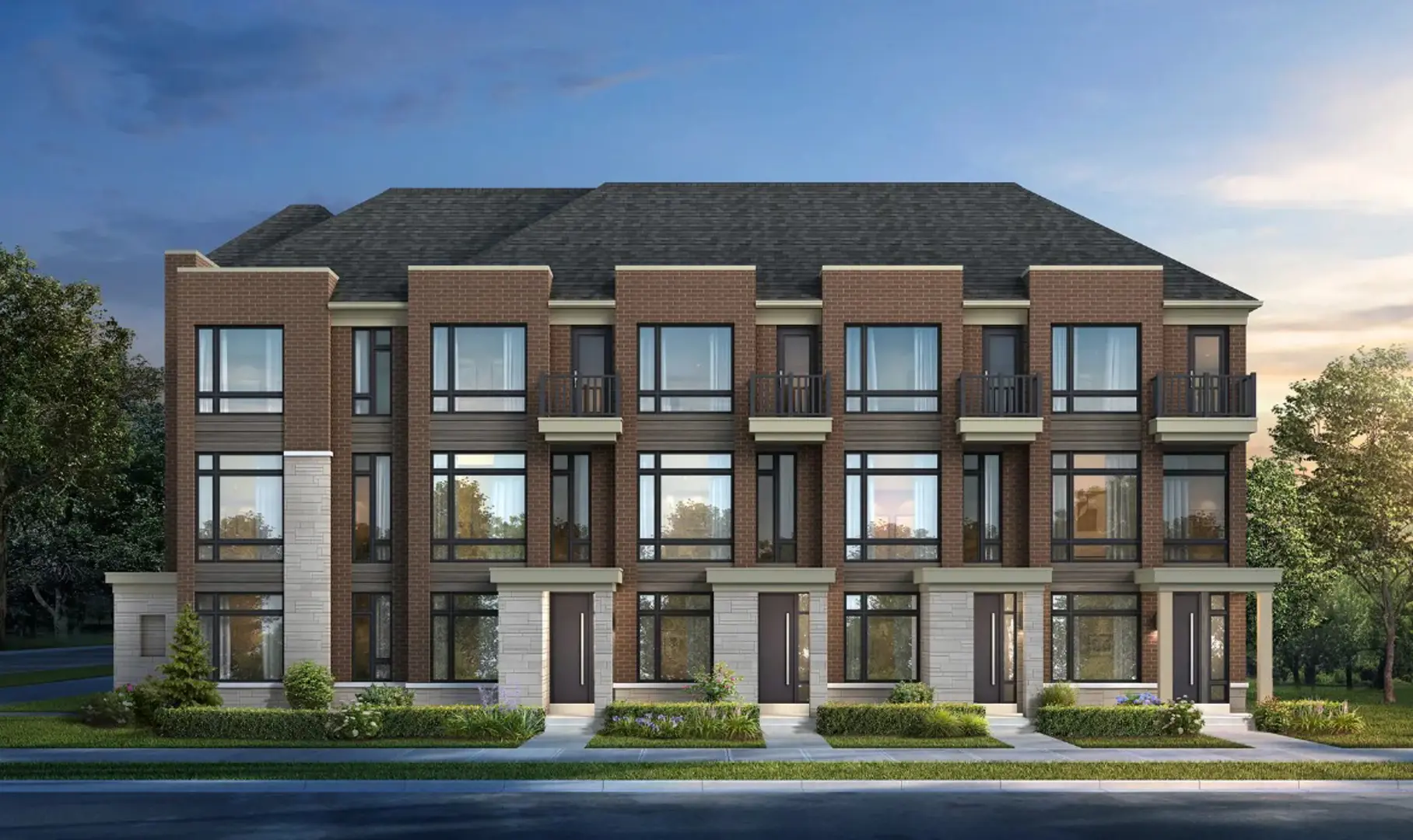 UpperPark at Duffins Village - Townhomes, Ajax. Artist’s rendering.