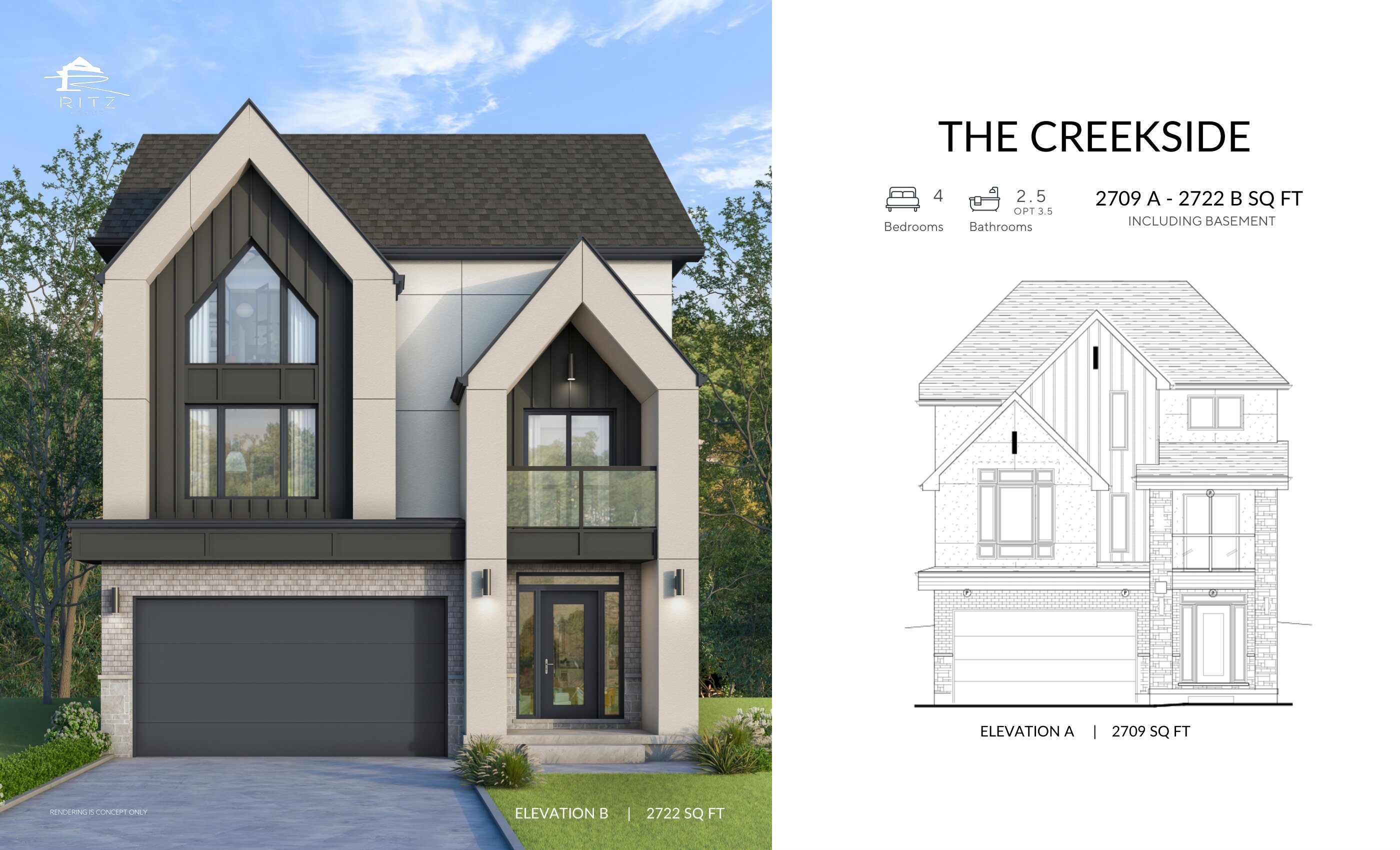 The Creekside - Elev. B plan preview