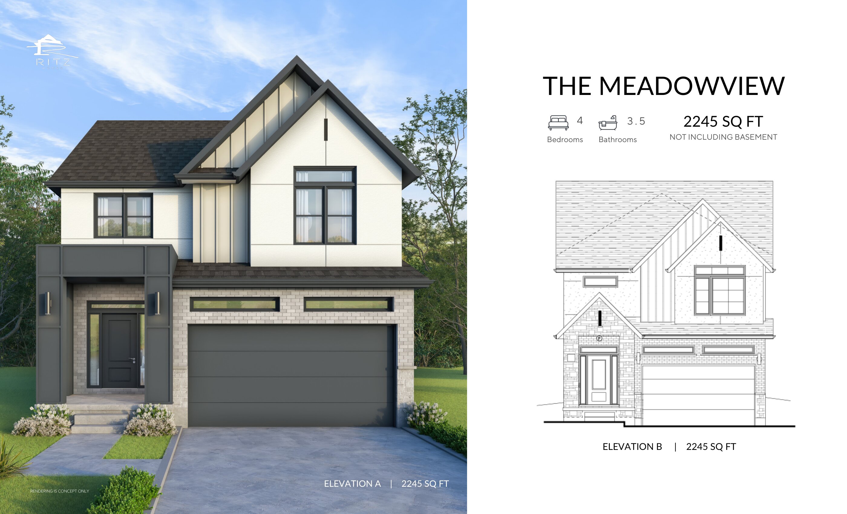 The Meadowview - Elev. B plan preview