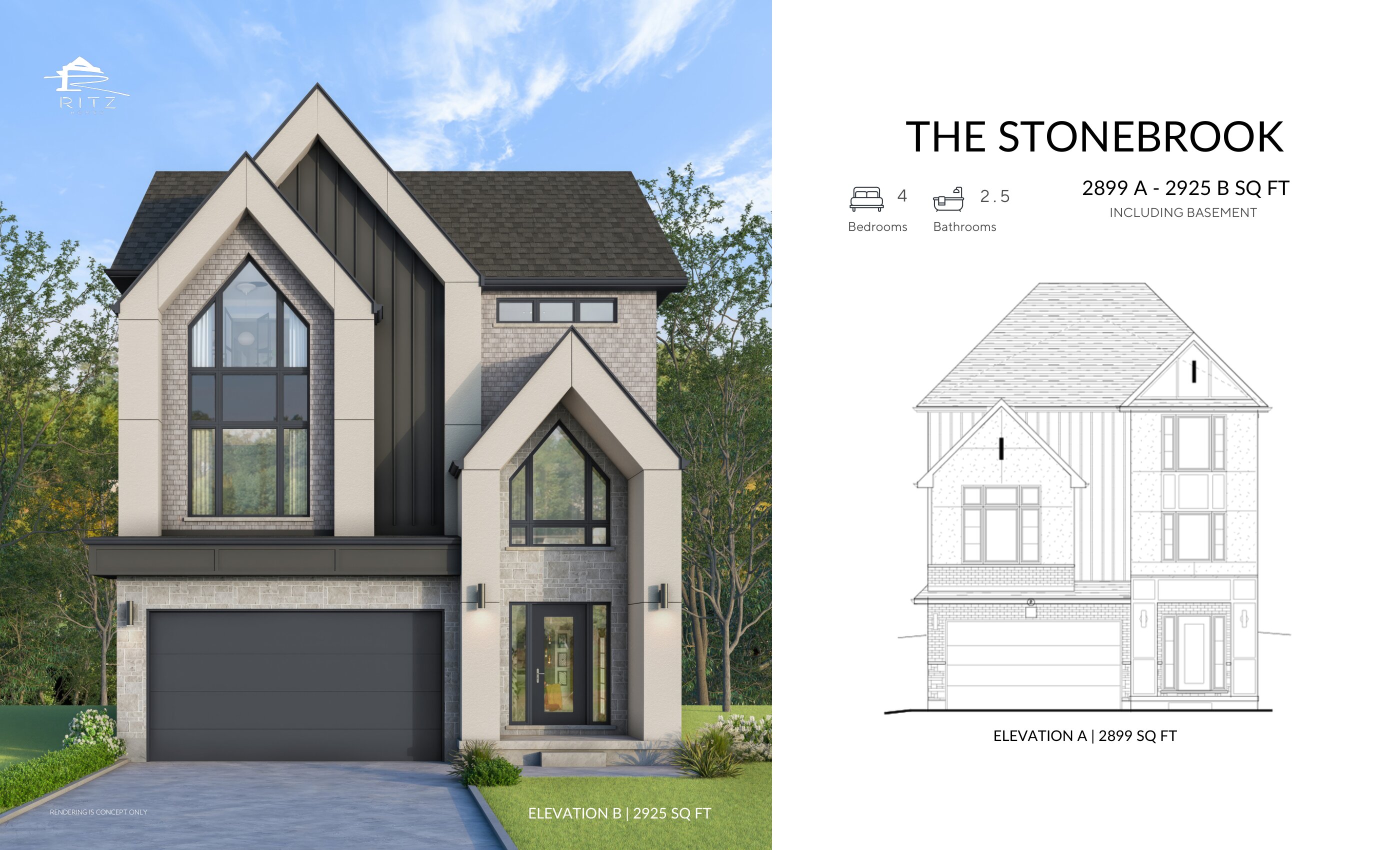 The Stonebrook - Elev. A floor plan