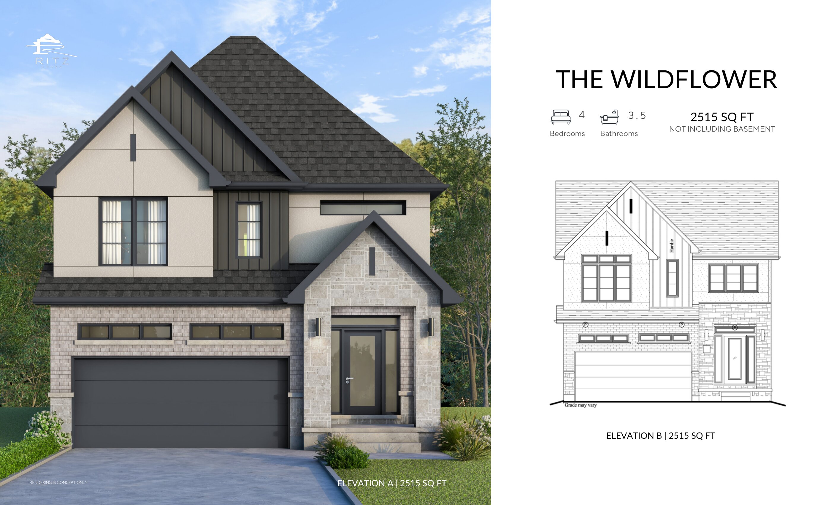 The Wildflower - Elev. B plan preview